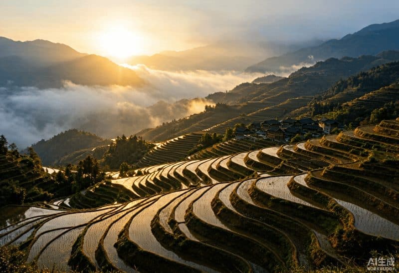 龙脊梯田与八桂山水