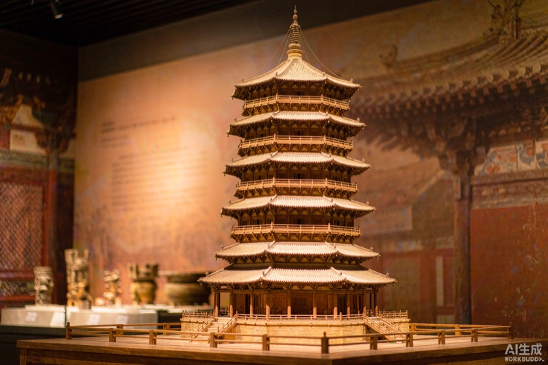 晋祠古建秋色（资料图）